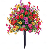 Outdoor Artificial Flower Stakes Decor for Garden Yard & Lawn #color_Mixed colors
