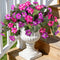 Artificial Petunia Faux Flowers UV for Outdoor Indoor - 2 Pcs #color_red