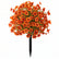 Fall Artificial Flower Stake Outdoor Mum Decor #color_orange
