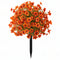 Fall Artificial Flower Stake Outdoor Mum Decor #color_orange