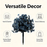 21.7" Halloween Artificial Violet Flower UV Resistant Decor #color_Dark Blue