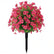 Outdoor Artificial Flower Stakes Decor for Garden Yard & Lawn #color_Rose-Red