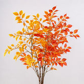 41" Realistic Faux Fall Nandina Foliage Branches - Set of 3 #color_red