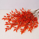 41" Realistic Faux Fall Nandina Foliage Branches - Set of 3 #color_red