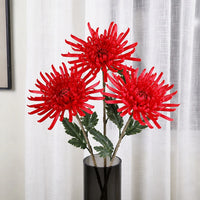 28" Real Texture Faux Chrysanthemum Flowers - Set of 3