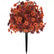 Fall Artificial Flower Stake Outdoor Mum Decor #color_Dark red-orange