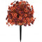 Fall Artificial Flower Stake Outdoor Mum Decor #color_Dark red-orange
