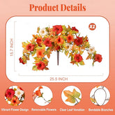 Fall Faux Petunia Flowers in Orange - 2 Pcs #color_3-Color Mix