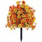 Fall Artificial Flower Stake Outdoor Mum Decor #color_orange-yellow