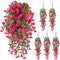 Artificial UV Resistant Hanging Morning Glory Flowers - Set of 5