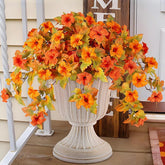 Fall Faux Petunia Flowers in Orange - 2 Pcs #color_Orange