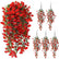 Artificial UV Resistant Hanging Morning Glory Flowers - Set of 5