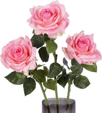 28.7" Realistic Touch Roses Flowers - Set of 3