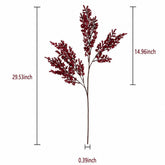 30" Artificial Cedar Branches Faux Lover Grass Spray - Set of 6 #color_red