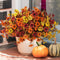 Autumn Faux Silk Daisy Flowers Halloween - Set of 12 #color_3-Color Mix