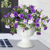 Artificial Petunia Faux Flowers UV for Outdoor Indoor - 2 Pcs #color_Purple