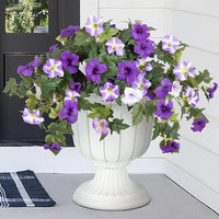 Artificial Petunia Faux Flowers UV for Outdoor Indoor - 2 Pcs #color_Purple