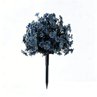 21.7" Halloween Artificial Violet Flower UV Resistant Decor #color_Dark Blue