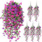 Artificial UV Resistant Hanging Morning Glory Flowers - Set of 5