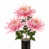 28" Real Texture Faux Chrysanthemum Flowers - Set of 3