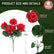 13" Red Artificial Geranium Silk Flowers - Set of 6