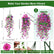 Artificial UV Resistant Hanging Morning Glory Flowers - Set of 5