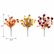 Autumn Faux Silk Daisy Flowers Halloween - Set of 12