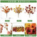 Autumn Faux Silk Daisy Flowers Halloween - Set of 12 #color_3-Color Mix