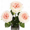 19" Real Texture Artificial Austin Roses Flowers - Set of 3