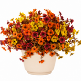 Autumn Faux Silk Daisy Flowers Halloween - Set of 12