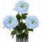 19" Real Texture Artificial Austin Roses Flowers - Set of 3