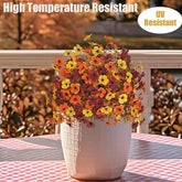 Fall Artificial Flower Stake Outdoor Mum Decor #color_Mixed colors