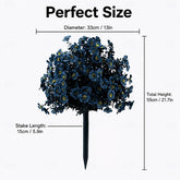 21.7" Halloween Artificial Violet Flower UV Resistant Decor #color_Dark Blue