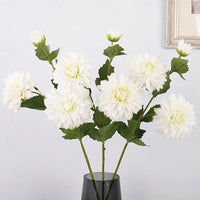 24.4" Artificial Dahlia with Buds Real Texture - Set of 5