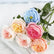 19" Real Texture Artificial Austin Roses Flowers - Set of 3