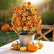 Fall Artificial Flower Stake Outdoor Mum Decor #color_Mixed colors