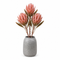 23In Artificial King Protea Flowers Faux Silk Flowers with Realistic Texture-Set of 3