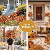 Fall Artificial Flower Stake Outdoor Mum Decor #color_Mixed colors
