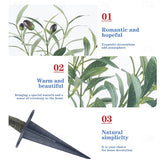 Artificial Olive Tree Plant with Integrated Ground Stake for Indoor Outdoor #color_Dark Olive