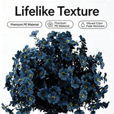 21.7" Halloween Artificial Violet Flower UV Resistant Decor #color_Dark Blue