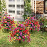 Outdoor Artificial Flower Stakes Decor for Garden Yard & Lawn #color_Mixed colors