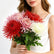 28" Real Texture Faux Chrysanthemum Flowers - Set of 3