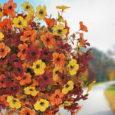 Fall Artificial Flower Stake Outdoor Mum Decor #color_Mixed colors