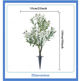 Artificial Olive Tree Plant with Integrated Ground Stake for Indoor Outdoor #color_Dark Olive