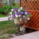 Artificial Petunia Faux Flowers UV for Outdoor Indoor - 2 Pcs #color_Purple