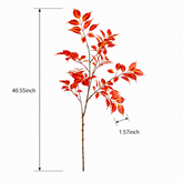 41" Realistic Faux Fall Nandina Foliage Branches - Set of 3 #color_red