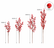 Faux Red Holly Berry Stems for Christmas New Year - Set of 10
