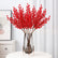 Faux Red Holly Berry Stems for Christmas New Year - Set of 10