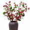 32” Faux Christmas Red Berry Branches with Green Leaves - Set of 3