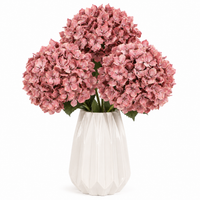 18“ Realistic Touch Hydrangea Flowers for Indoor Outdoor - Set of 3